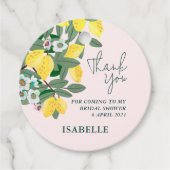 Italienisches Brautparty Lemon Geschenkanhänger (Vorderseite)