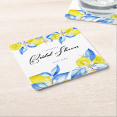 Italienisches Brautparty Lemon Rechteckiger Pappuntersetzer (angewinkelt)