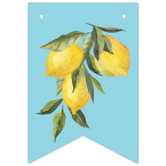 Italienisches Brautparty Lemons Blue La Dolce Brid Wimpelkette (Erste Fahne)