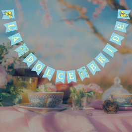 Italienisches Brautparty Lemons Blue La Dolce Brid Wimpelkette