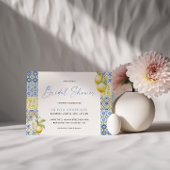 Italienisches Brautparty Tiles Lemon Einladung