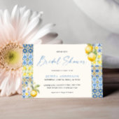 Italienisches Brautparty Tiles Lemon Einladung