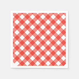 Italienisches Café Red Gingham Serviette