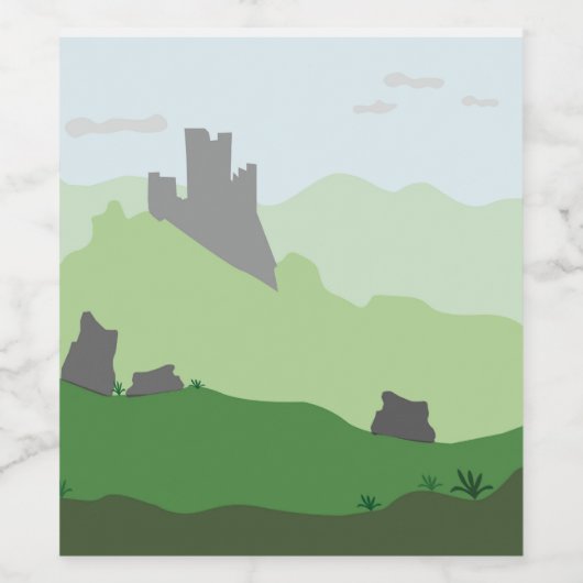 Italienisches Castel Weinetikett (Einzelnes Label)