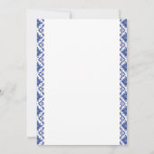 Italienisches Citrus Blue Tiles Summer Brautparty Einladung (Rückseite)