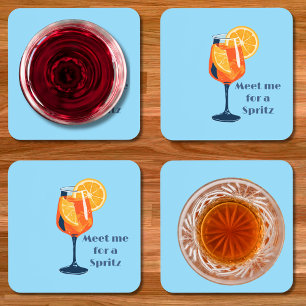 Italienisches Cocktail-Getränk Vintage Retro Happy Getränkeuntersetzer