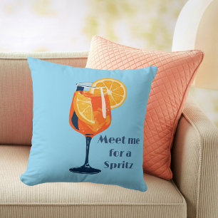 Italienisches Cocktail-Getränk Vintage Retro Happy Kissen