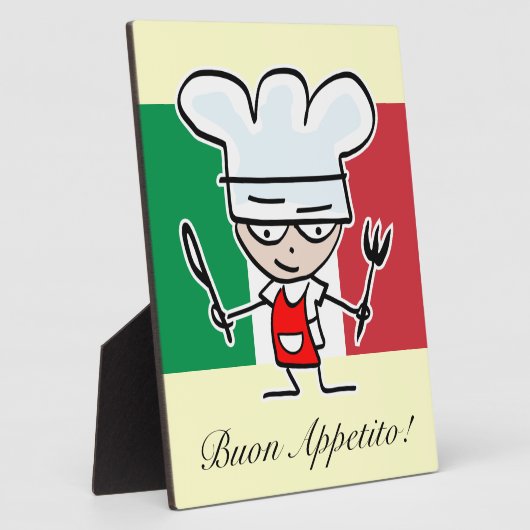 Italienisches Deko-Geschenk mit lustigem Cartoon Fotoplatte (Seite)