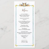 Italienisches Design Hochzeitsmenü Menükarte (Vorderseite)