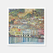 Italienisches Dorf Malcena am Gardasee von Klimt Serviette (Vorderseite)