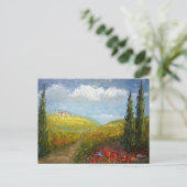 Italienisches Dorf Toskana Postkarte (Stehend Vorderseite)