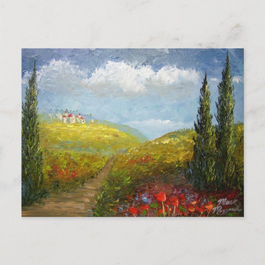 Italienisches Dorf Toskana Postkarte (Vorderseite)