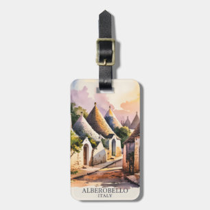 Italienisches Dorf Trulli Vintage Alberobello Pugl Gepäckanhänger