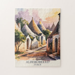 Italienisches Dorf Trulli Vintage Alberobello Pugl Puzzle