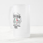 Italienisches Eis Mattglas Bierglas (Vorderseite Links)