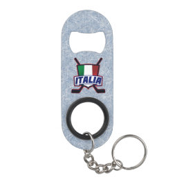 Italienisches Eishockey-Logo Schlüsselanhänger Flaschenöffner
