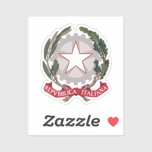 Italienisches Emblem Aufkleber (Blatt)