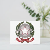 Italienisches Emblem Postkarte (Stehend Vorderseite)