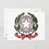 Italienisches Emblem Postkarte (Vorne/Hinten)