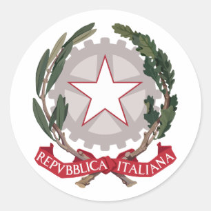 Italienisches Emblem Runder Aufkleber