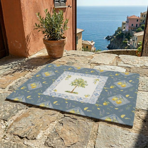 Italienisches Erbe Riviera Eingang Aquarell Zitron Fußmatte