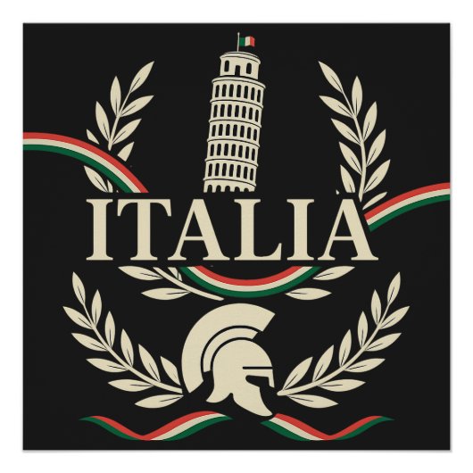 Italienisches Erbe-Wappen Poster (Vorderseite)