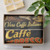 Italienisches Espresso-Kaffeeplakat Decoupage Seidenpapier (Geschenk)
