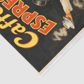 Italienisches Espresso-Kaffeeplakat Decoupage Seidenpapier (Detail)