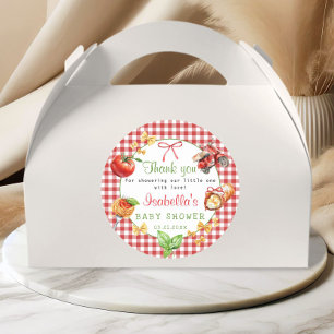 Italienisches Essen Cannoli Baby Shower Danke Aufk Runder Aufkleber