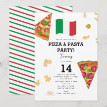 Italienisches Essen Pizza- und Pastaherstellung Ge