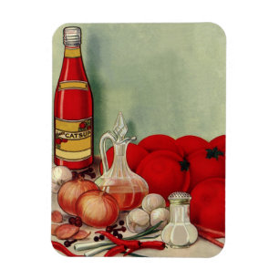 Italienisches Essen Tomaten Zwiebeln Paprika Ketch Magnet