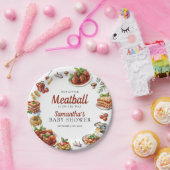 Italienisches Essen | Wasserfarben-Babydusche Pappteller (Party)