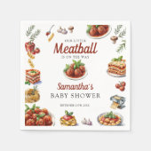 Italienisches Essen | Wasserfarben-Babydusche Serviette (Vorderseite)