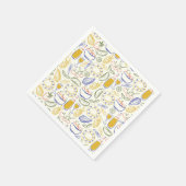 Italienisches Essensmuster Serviette (Ecke)