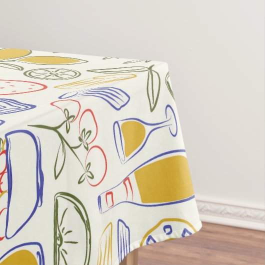 Italienisches Essensmuster Tischdecke (Beispiel)