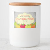 Italienisches Etikett mit Basispflanzensoße (Vorderseite)