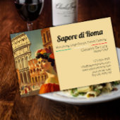 Italienisches Feinschmeckerrestaurant Koch Visitenkarte
