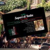 Italienisches Feinschmeckerrestaurant Koch Visitenkarte