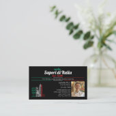 Italienisches Feinschmeckerrestaurant Koch Visitenkarte (Stehend Vorderseite)