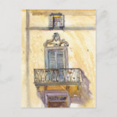 Italienisches Fenster. Originalkunst von Sveta Mik Postkarte (Vorderseite)