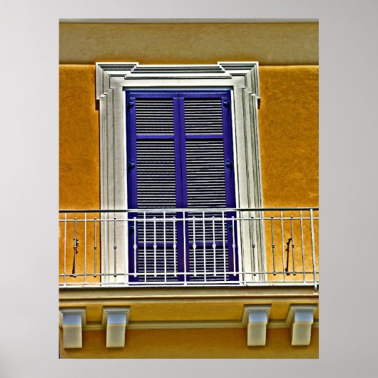 Italienisches Fenster und Balkon Poster (Vorne)