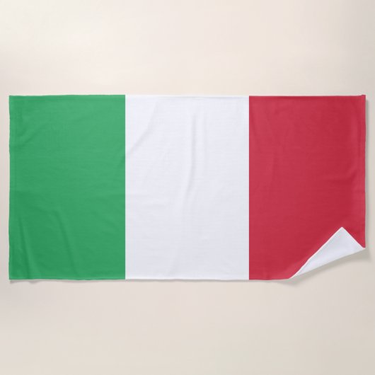 Italienisches Flag Beach Handtuch (Vorderseite)