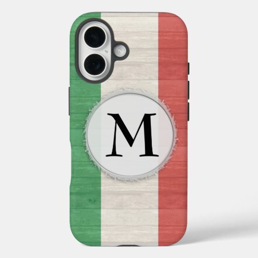 Italienisches Flag Case iPhone 16 (Rückseite)