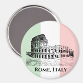 Italienisches Flag-Farbenmagazin Colosseum Design Magnet (Vorderseite/Rückseite)