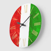 Italienisches Flag Große Wanduhr (Winkel)