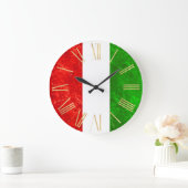 Italienisches Flag Große Wanduhr (Zuhause)