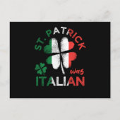 Italienisches Flag-Kleeblatt St. Patrick War Postkarte (Vorderseite)