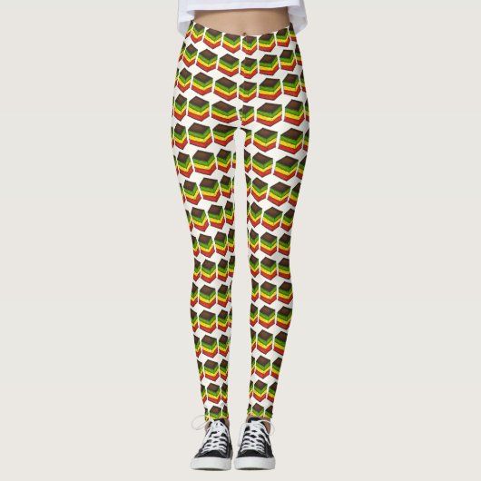 Italienisches Flag Rainbow Sieben Layer Tricolor C Leggings (Vorderseite)