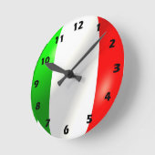 Italienisches Flag Runde Wanduhr (Winkel)