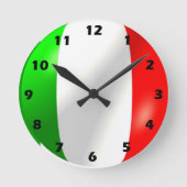 Italienisches Flag Runde Wanduhr (Vorderseite)